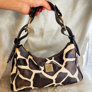 Authentic Dooney & Bourke giraffe animal print purse handbag shoulder bag
